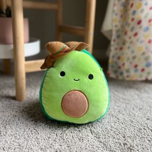 Avocado Squishmallow with hat, 8”